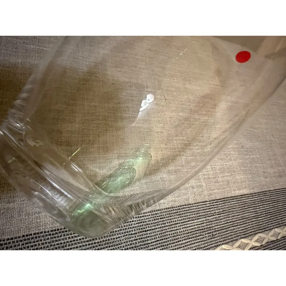 🏺Handcrafted Polish Art Glass Vase Clear Modern Minimalist 11.75” Tall